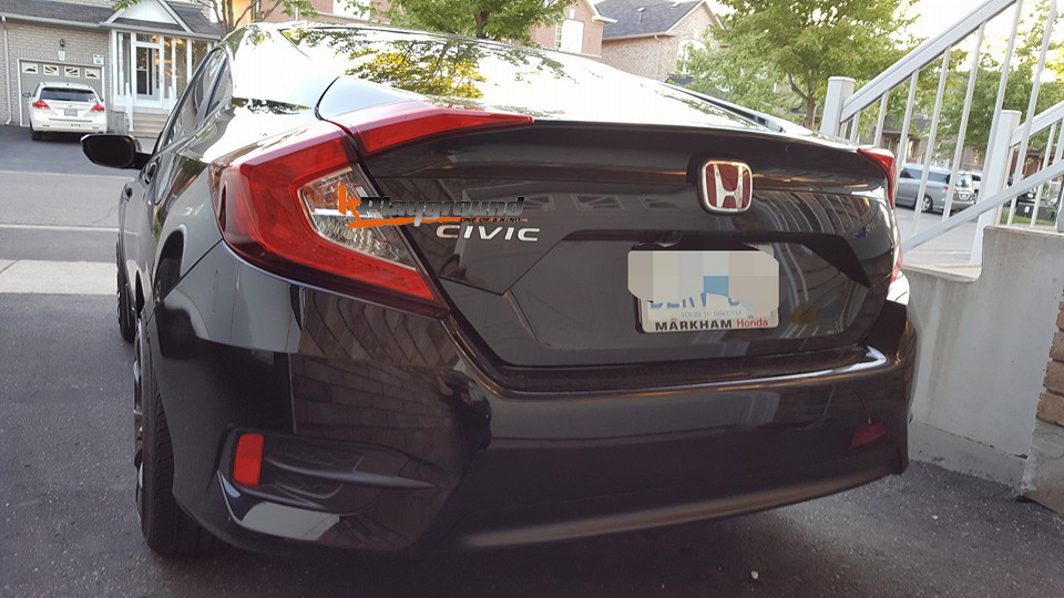 2016+ Civic Rear Red H Emblem